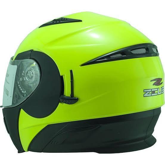 Capacete Zeus Escamoteavel 3020 Chin Amarelo Fluo Tam 60